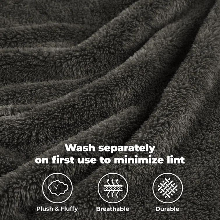 Superior Superior Solid Polyester Reversible All-Season Fleece Throws Blanket
