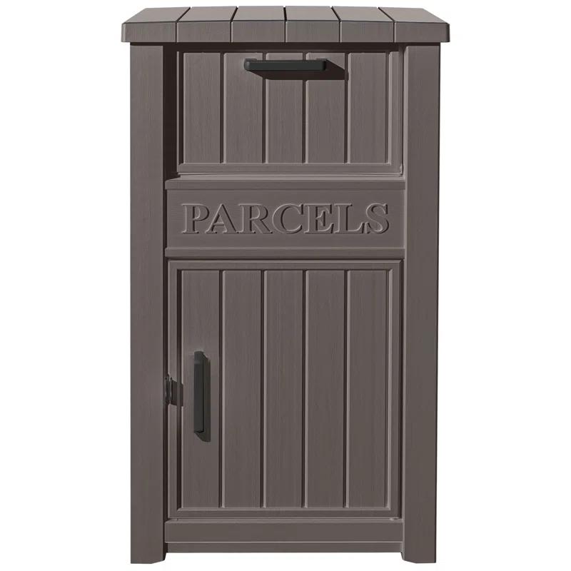 LHBcraft Resin Package Drop Box, Lockable Package Delivery and Outdoor Storage Box
