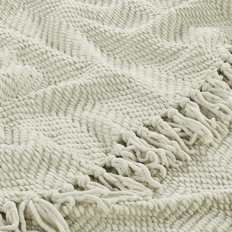Home Soft Things Tweed Knitted Throw Blanket
