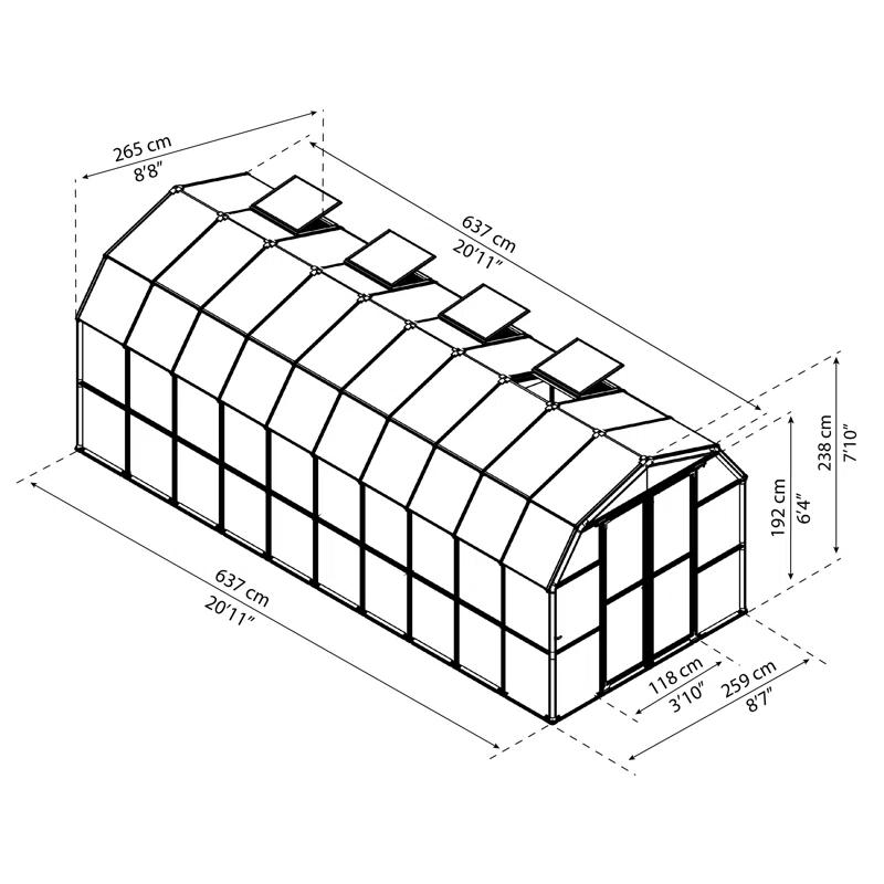 Canopia Palram - Canopia Grand Gardener 2 Clear Greenhouse