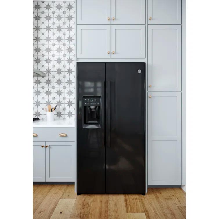 GE Appliances 36" Counter Depth Side-by-Side 21.9 cu. ft. Refrigerator GZS22DGJBB