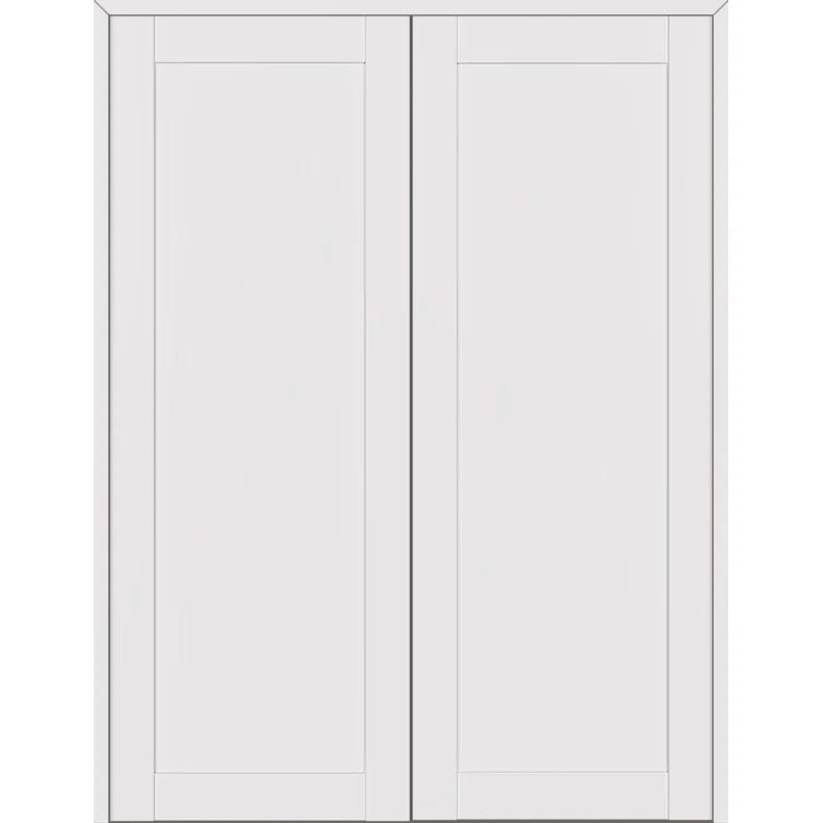 Belldinni 1 Panel Shaker Manufactured Wood Paneled Double Swing Interior Door