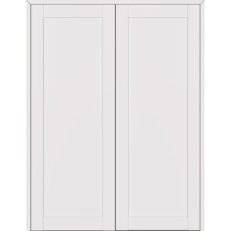 Belldinni 1 Panel Shaker Manufactured Wood Paneled Double Swing Interior Door