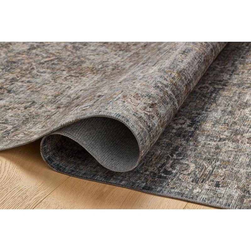 Amber Lewis x Loloi Machine Washable Josie Dove / Gold Area Rug