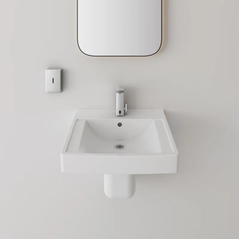 American Standard Decorum 20.25'' White Vitreous China Rectangular Bathroom Sink with Overflow