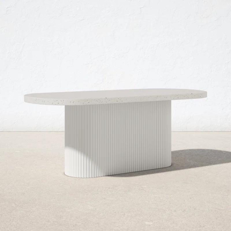 Ros 79'' Stone Outdoor Dining Table