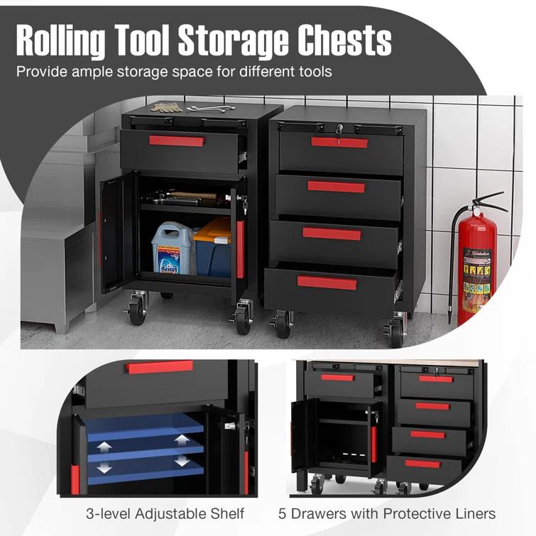 WFX Utility™ WFX Utility™ 6pcs Garage Cabinets And Storage System Set With Pegboard & Rubber Wood Worktop