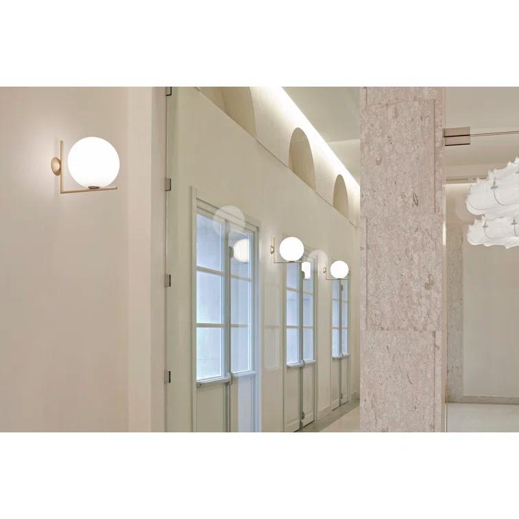 Large Brass Dimmable Direct Wired Sconce