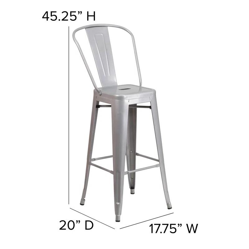 Flash Furniture Metal Outdoor Stool