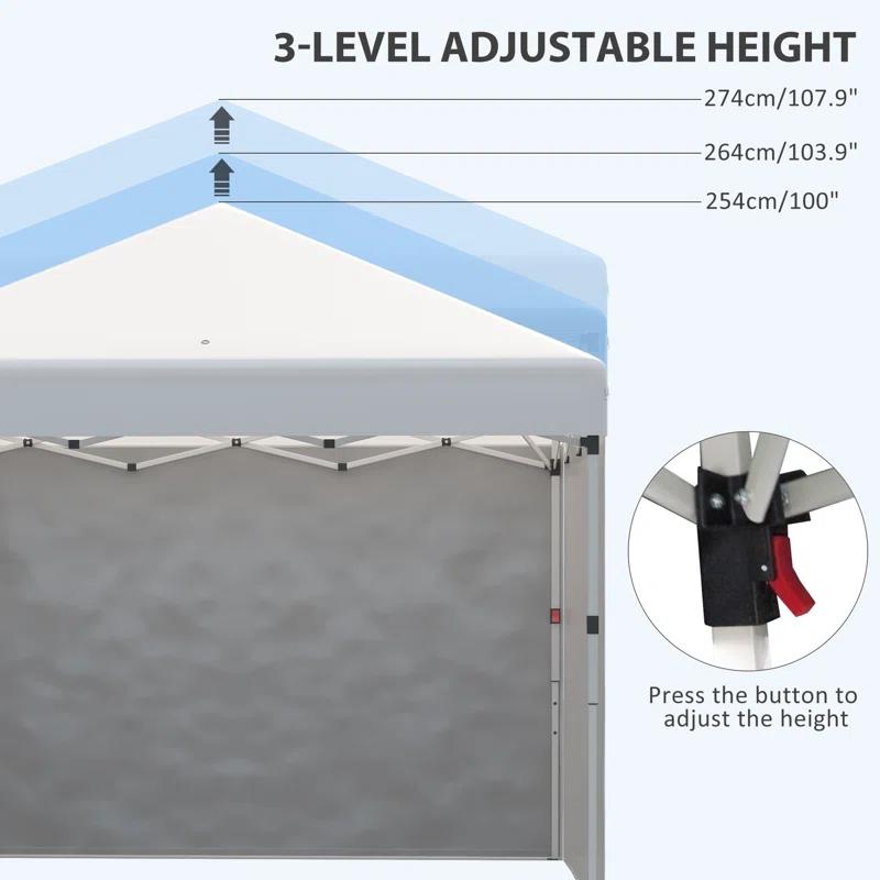 Outsunny 10 Ft. W x 10 Ft. D Steel Party Tent