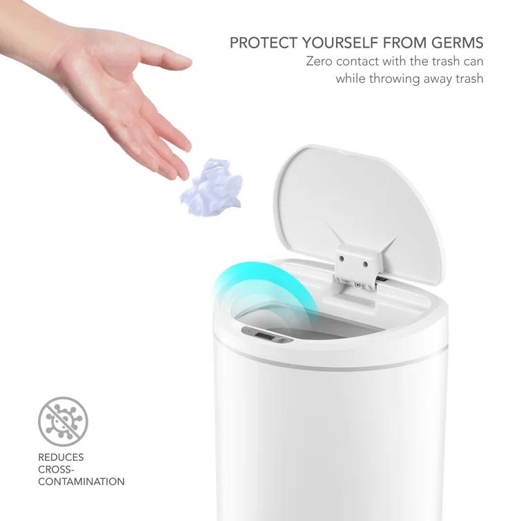 NineStars Plastic Motion Sensor Waste Basket