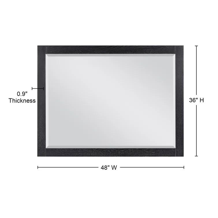 Altair Ivy Wood Flat Wall Mirror