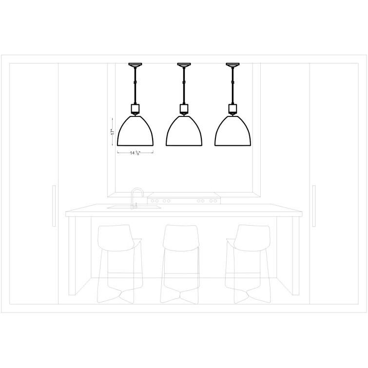 Uma Single Light Metal Dimmable LED Pendant