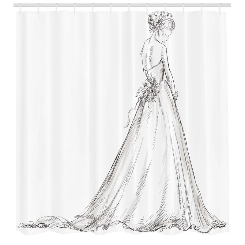 Ambesonne Shower Curtain with Hooks Included