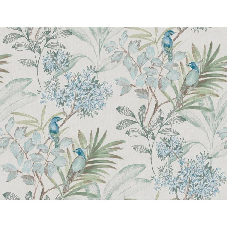 York Wallcoverings Handpainted Songbird Peel & Stick Floral Roll