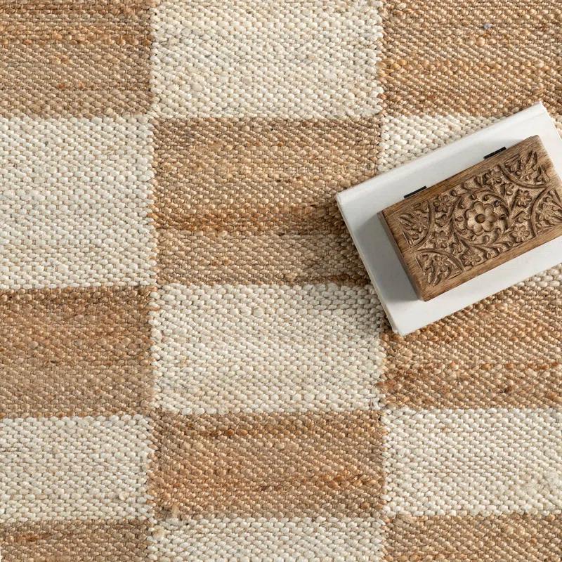 Hokku Designs Izara Checkered Jute Area Rug