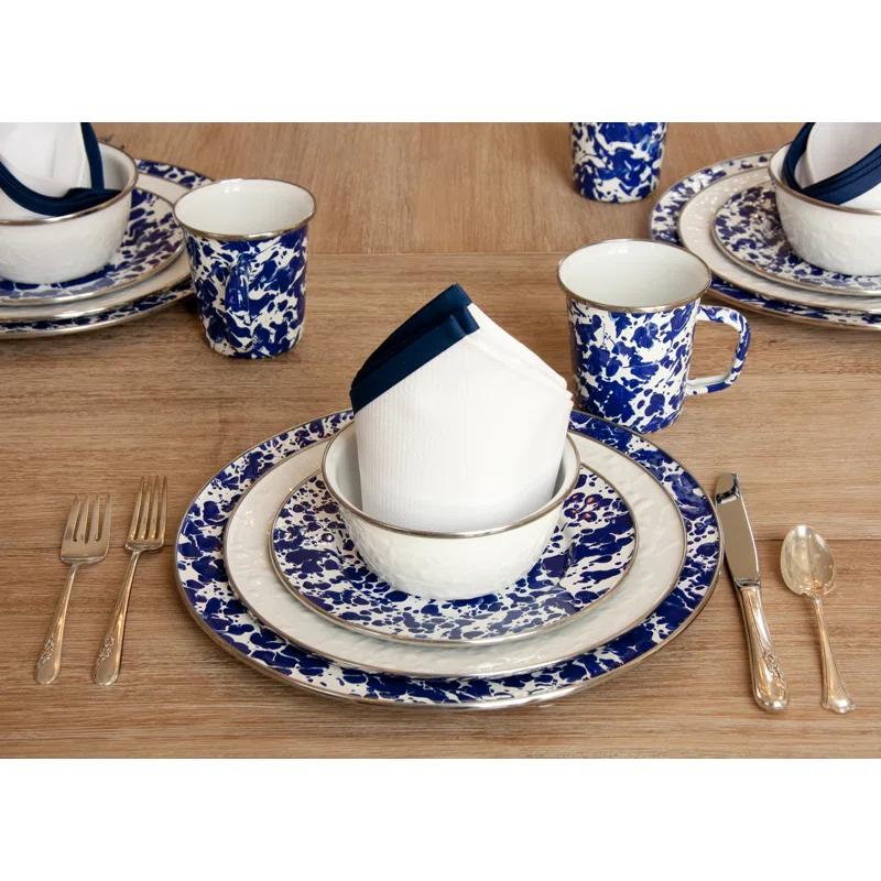 Golden Rabbit Golden Rabbit Swirl Enamelware Serving Bowl