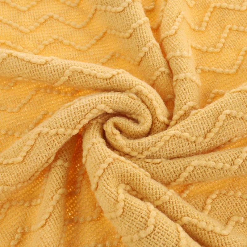 Battilo Home Throw Blanket for Couch, Textured Soft Throw Blankets, Decorative Knitted Blanket for Home Living Room Decor, 50"x60"