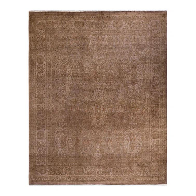 Solo Rugs Fine Vibrance, One-of-a-Kind Hand-Knotted Area Rug  - Brown | Perigold