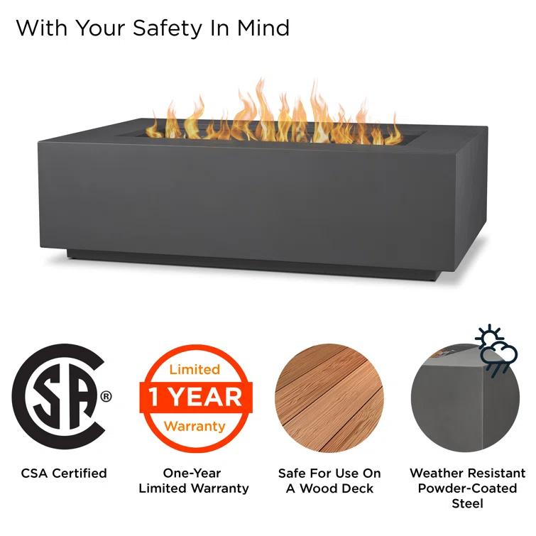 AEGEAN Propane / Natural Gas Outdoor Fire Pit Table