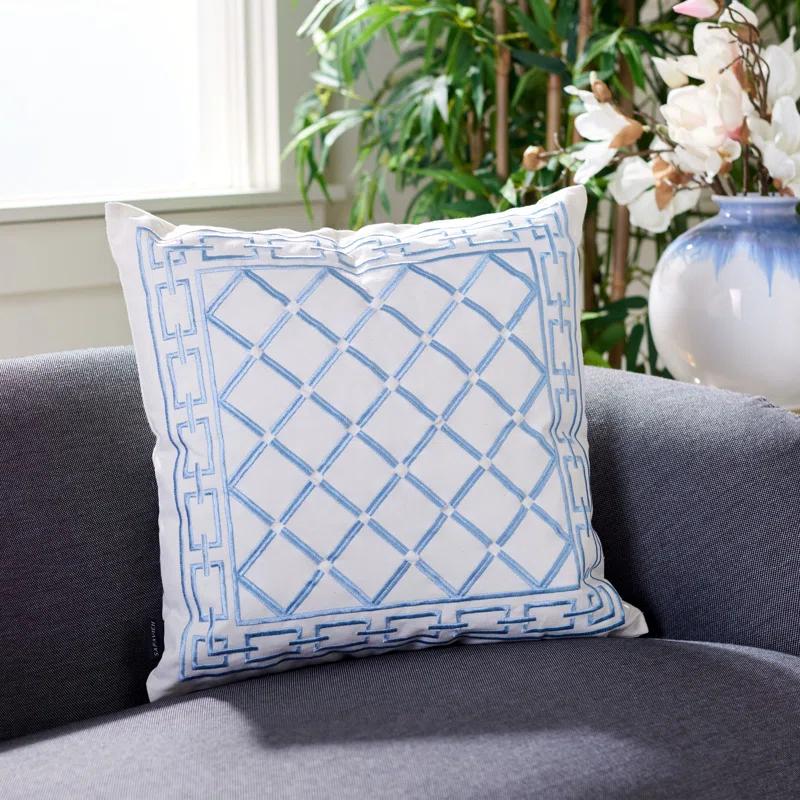 Safavieh Embroidered Cotton Reversible Throw Pillow