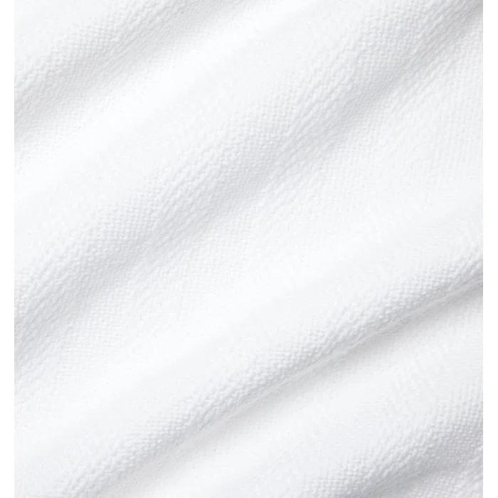 Tavira Sophisticated White Striped Cotton Full/Queen Blanket