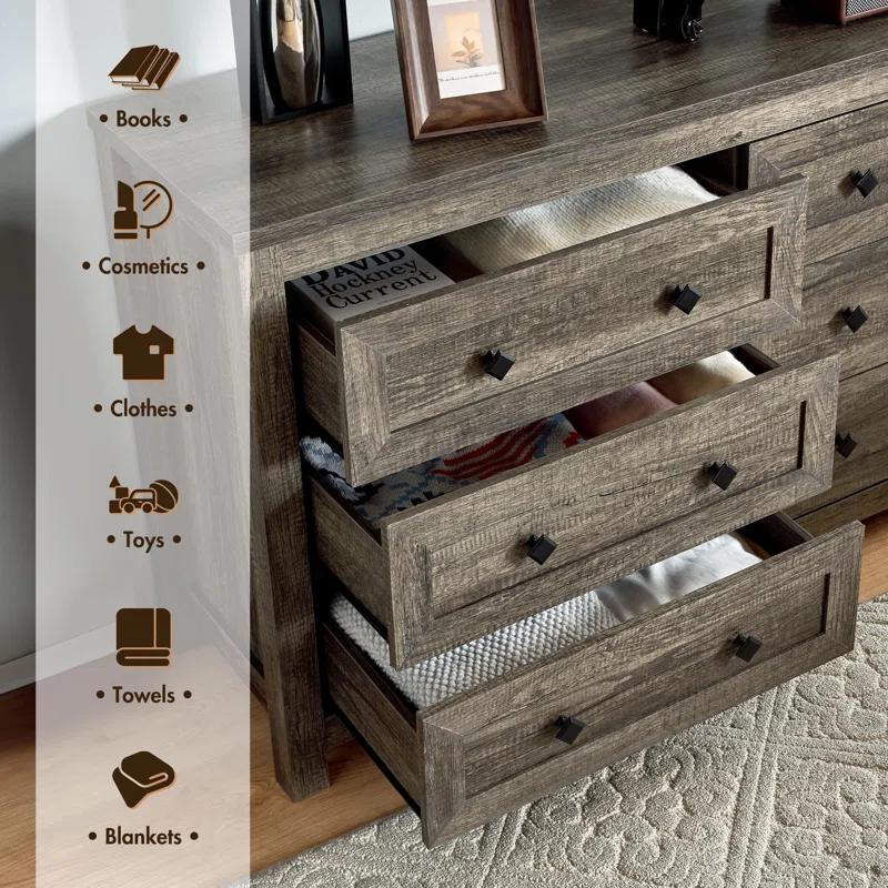 Laurel Foundry Modern Farmhouse® Nieto 54'' W Unfinished 6 - Drawer Dresser
