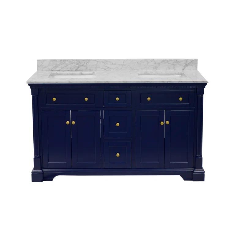 Etta Avenue™ Lydie 60'' Double Bathroom Vanity with Marble Top