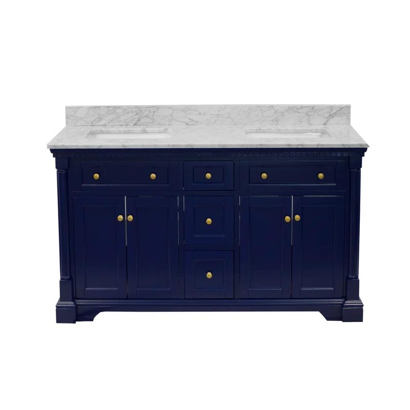 Etta Avenue™ Lydie 60'' Double Bathroom Vanity with Marble Top