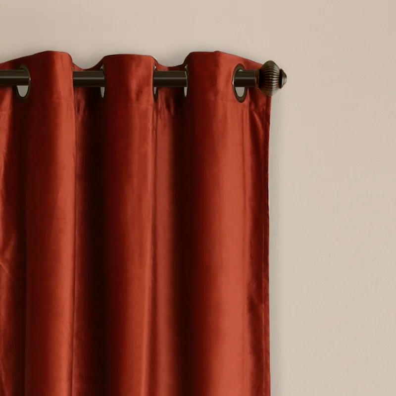 Lush Decor Prima Velvet Solid Velvet Room Darkening Curtain Pair (Set of 2)