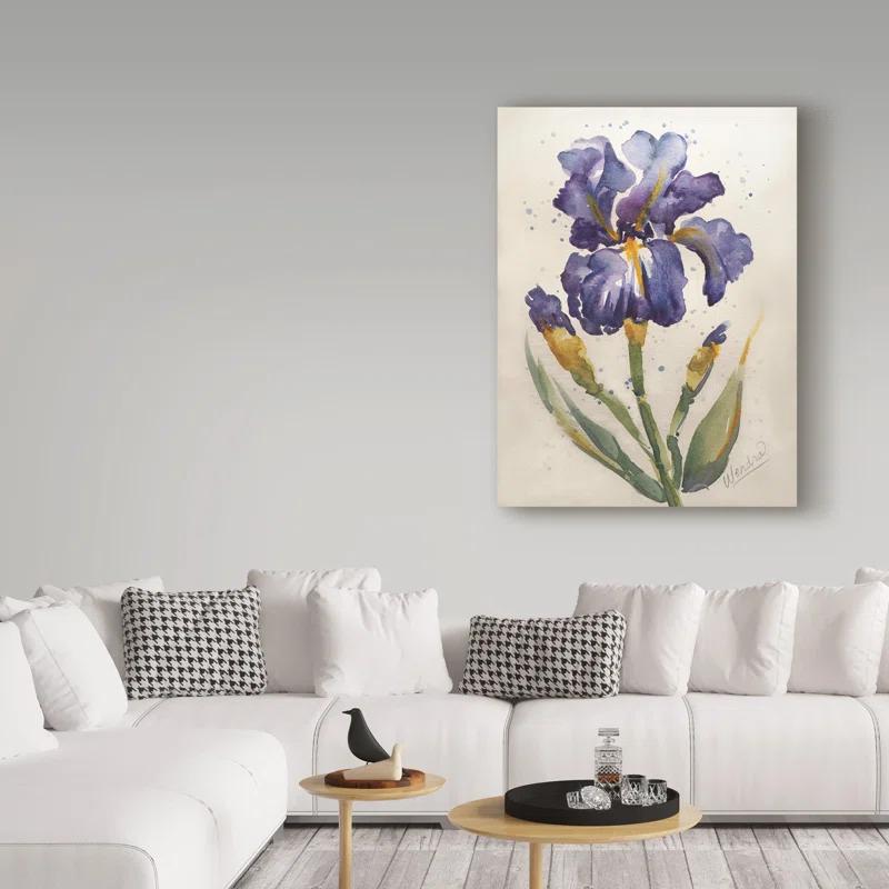Trademark Fine Art Wendra " Blue Painted Iris " by Wendra