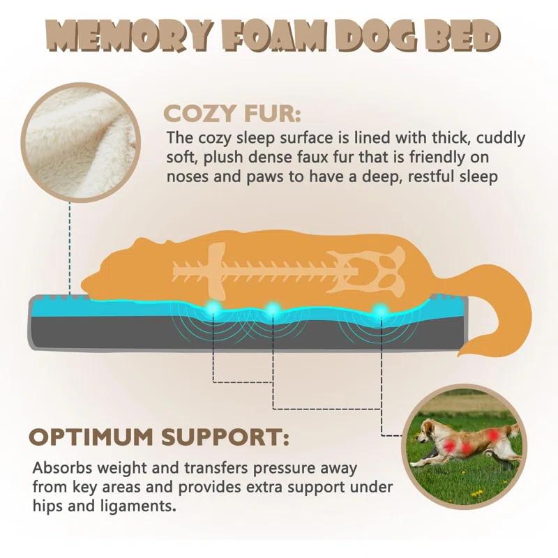 Orthopedic Memory Foam Dog Bed, Anti Anxiety Bed For Dogs And Cats, Pet bed, Large dog beds,dog mat