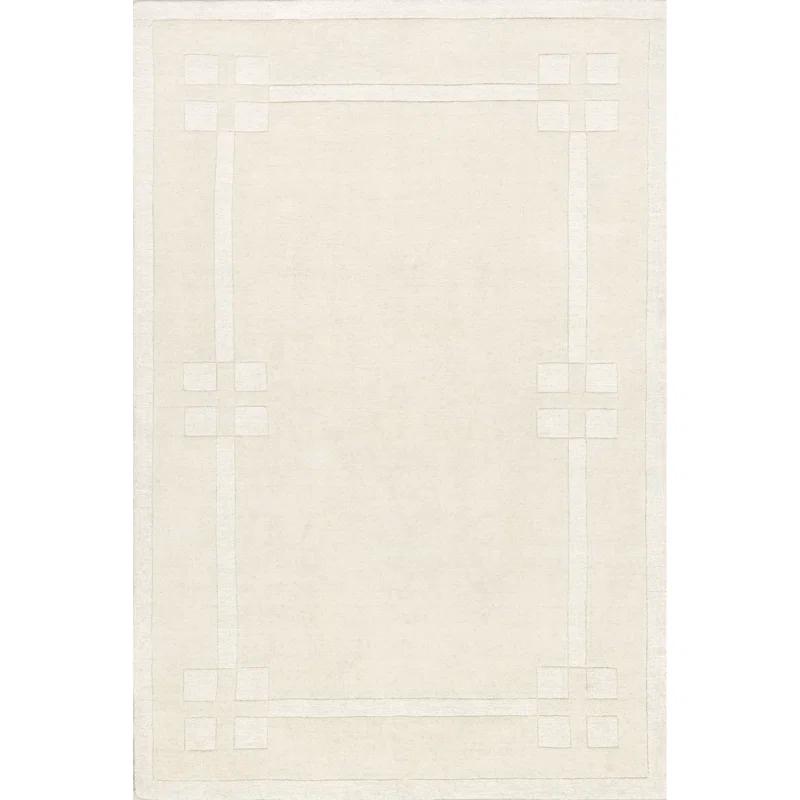 Latitude Run® Rune Bordered Wool-Blend Area Rug