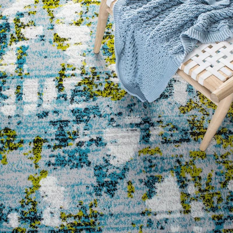 Trent Austin Design® Hollman Abstract Teal/Green/White Area Rug