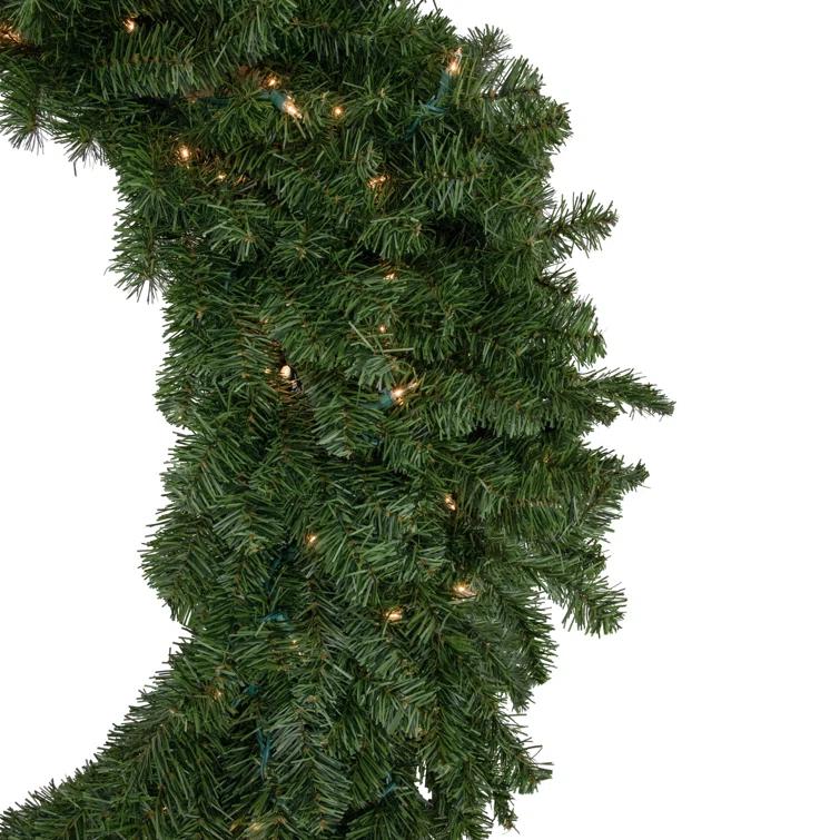Northlight Seasonal Pre-Lit Canadian Pine Artificial Christmas Wreath - 48-Inch