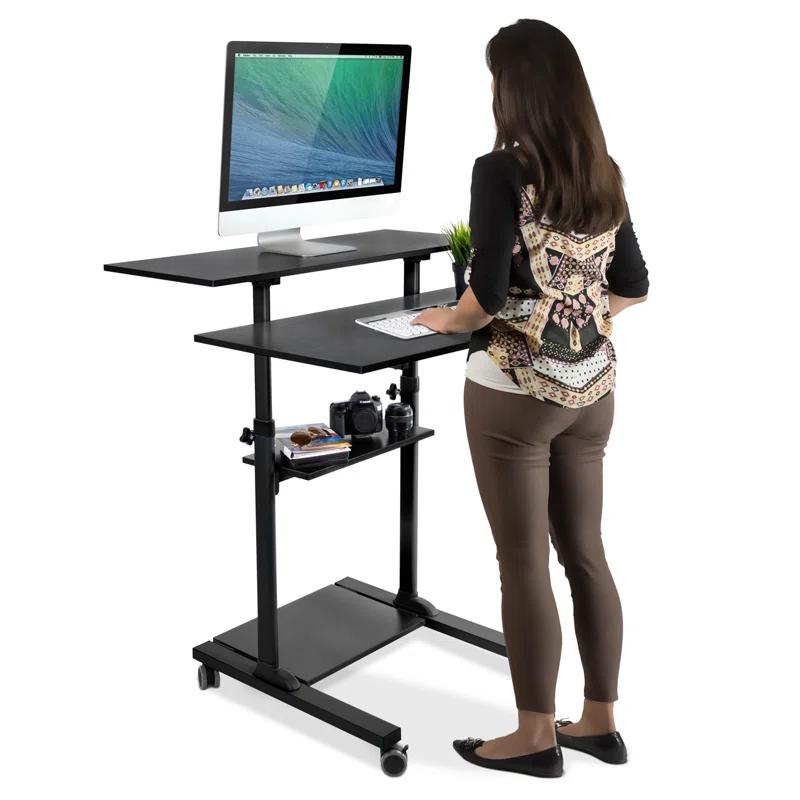 Mount-it Adjustable Metal Base Standing Desk Converter
