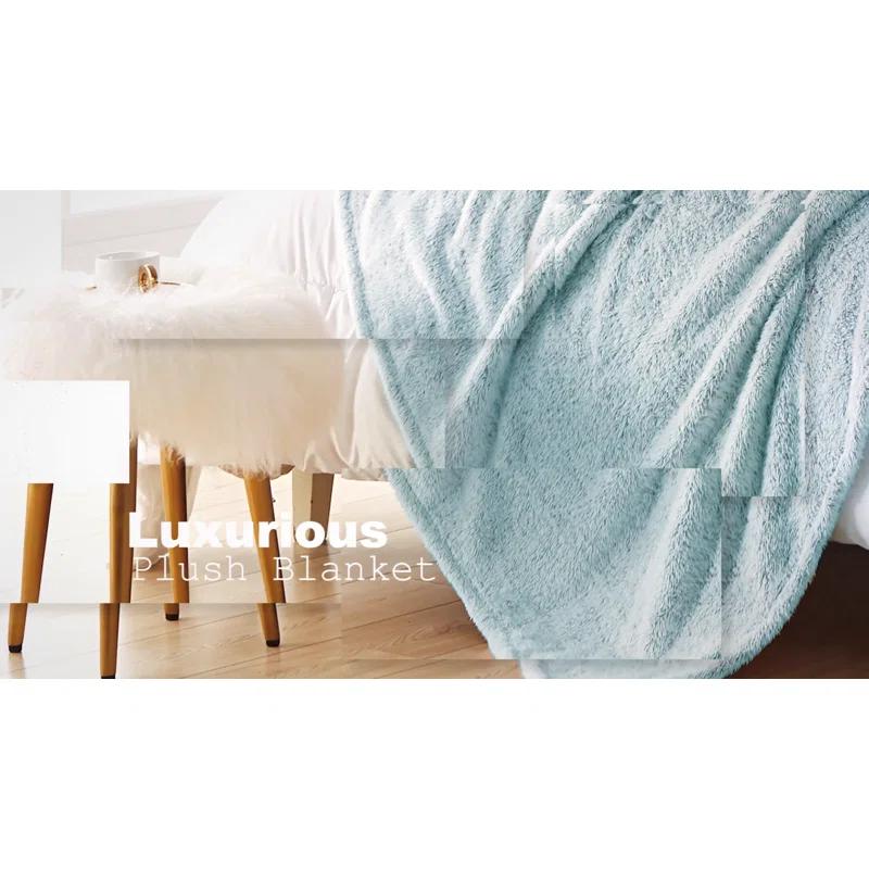 Swift Home Ultra Plush Solid and Frost Tip Throw Blanket