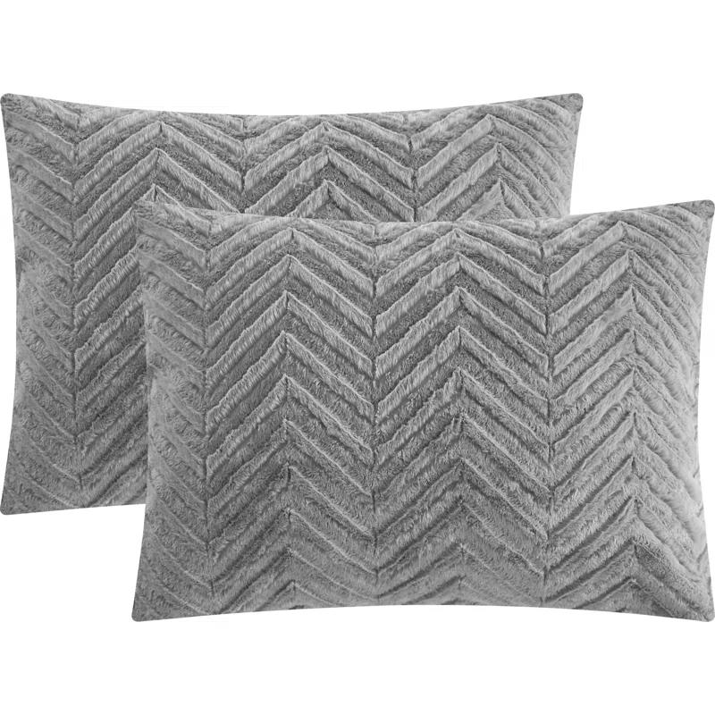 Nanshing America, Inc Harvard Gray Microfiber 3 Piece Comforter Set