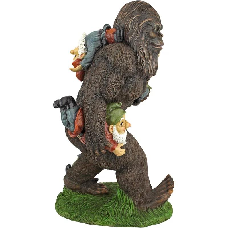 Design Toscano Schlepping the Garden Gnomes Bigfoot Statue