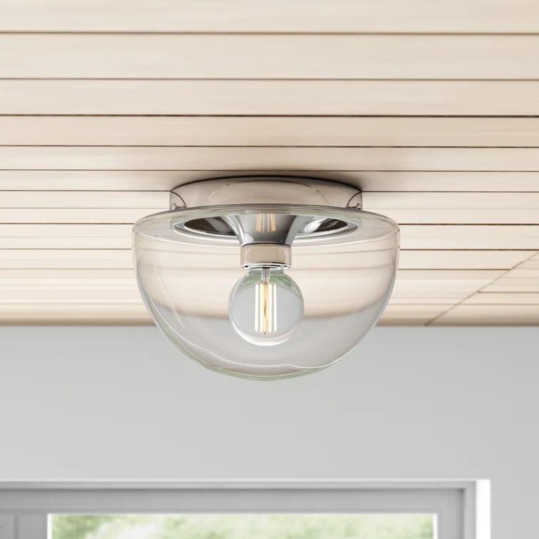 Alexi Single Light Glass Flush Mount