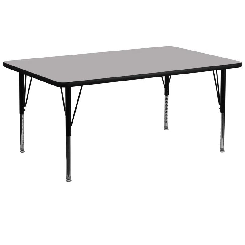 Goddard 24''W x 48''L Rectangular HP Laminate Activity Table - Adjustable Legs