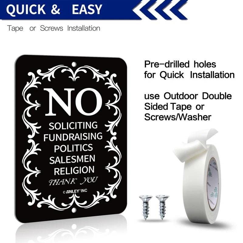 Inbox Zero No Soliciting for Home and Business, do Not Ring the Bell Sign