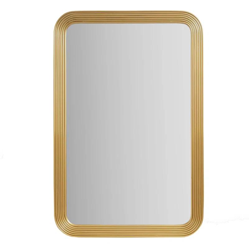 Aurelia Gold Fluted Rectangular Wall Mirror