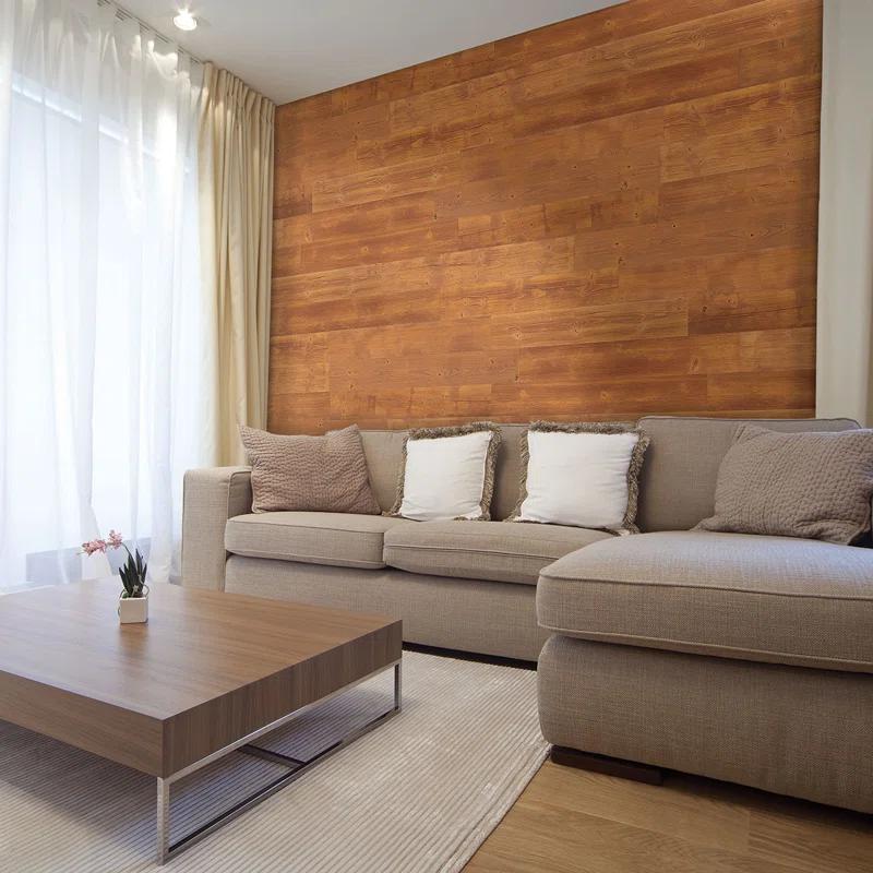 Architectural Products by Outwater L.L.C. 5-1/8" X 46-1/2" x 3/16" Peel and Stick Solid Wood Wall Paneling