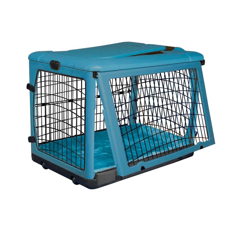 Plastic Collapsible Pet Crate with 4 Doors