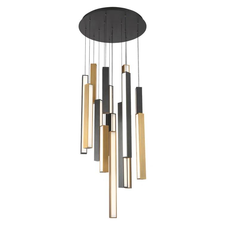 Modern Forms Chaos 14 - Light Matte Black LED Cluster Pendant