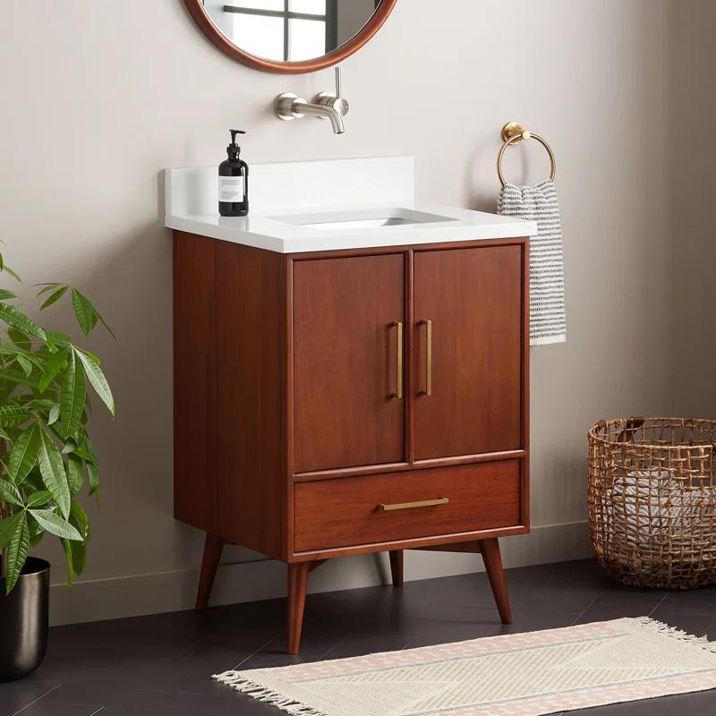 Signature Hardware 24" Novak Single Bathroom Vanity Set with Rectangular Undermount Sink
