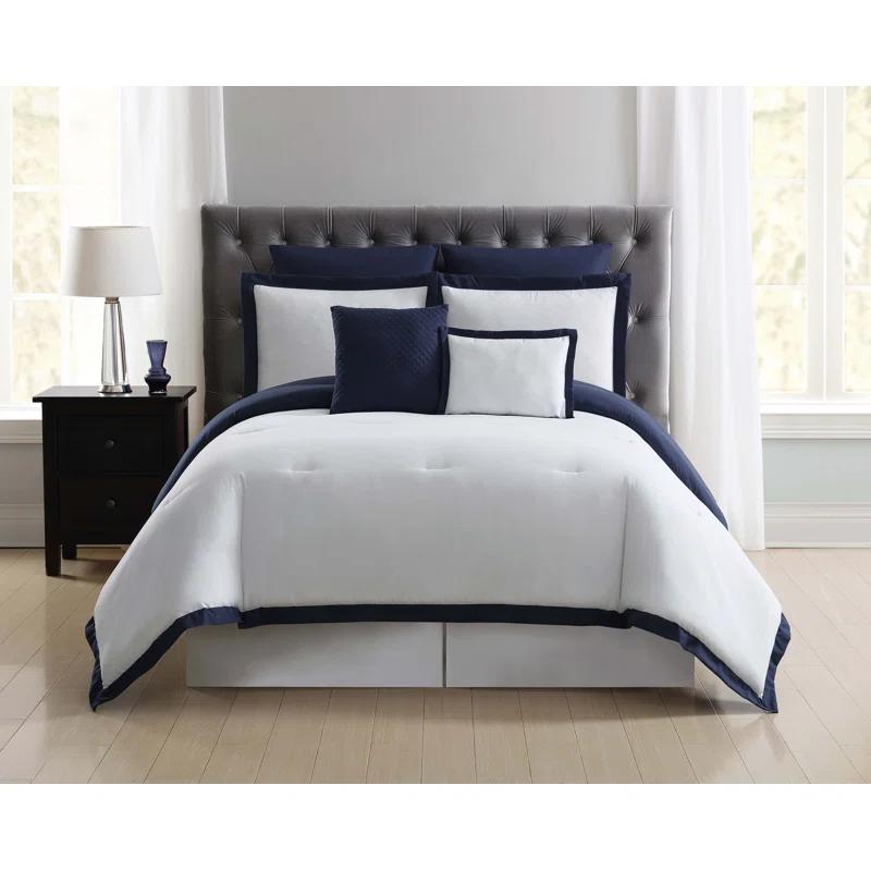 Truly Soft Everyday Modern & Contemporary Box Stitch Comforter Set
