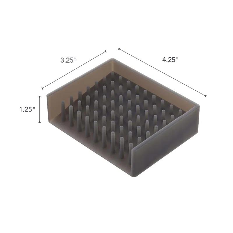 Yamazaki Home Yamazaki Home Self Draining Soap Tray - Floating Holder Dish For Sink, Silicone, No Assembly Req.
