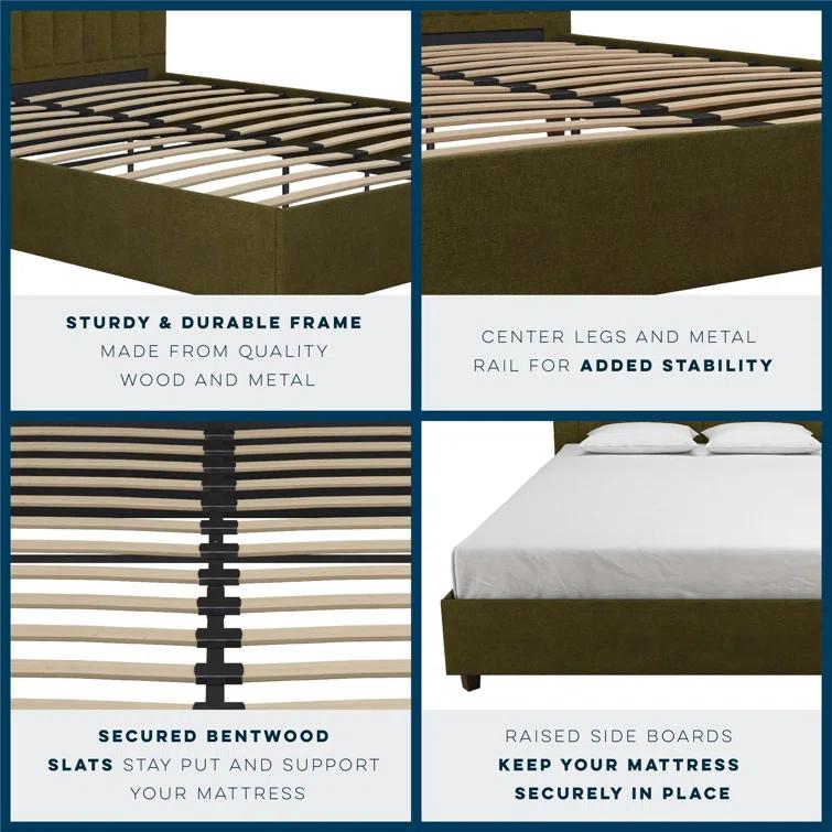 Novogratz Brittany Tufted Upholstered Platform Bed